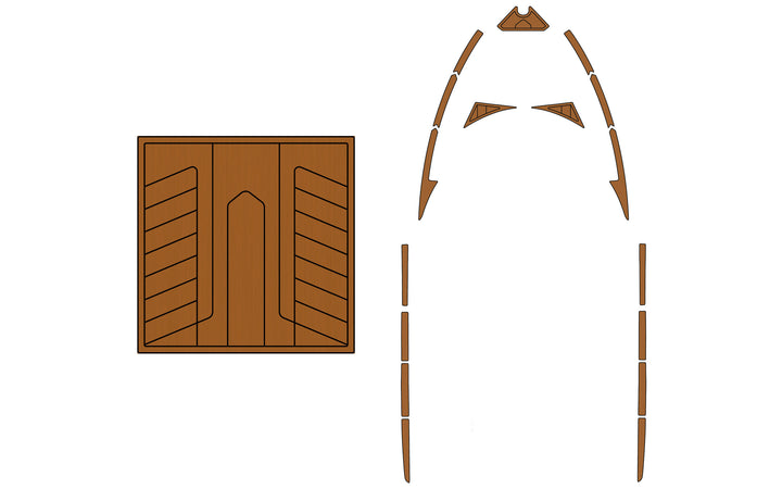 Diagram of Malibu 23LSV soft grip kit parts for 2015-2017, including a textured grip panel and curved, segmented grip components.