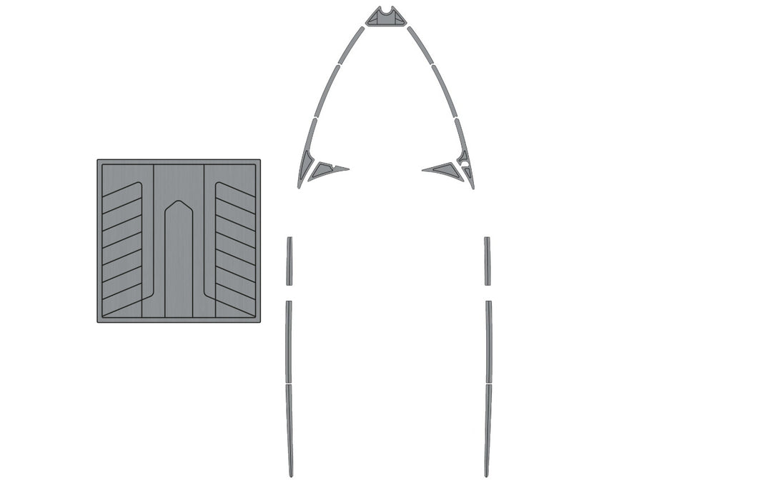 Diagram of Malibu Wakesetter 25 LSV Soft Grip Kit components for 2016-2018, including grip panels and mounting hardware.