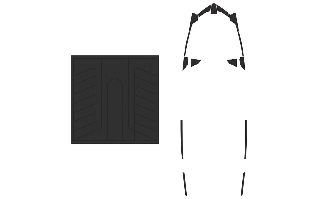 Diagram of Axis A24 Soft Grip Kits for 2018-2020, including black grip components, a textured footpad, and mounting hardware.