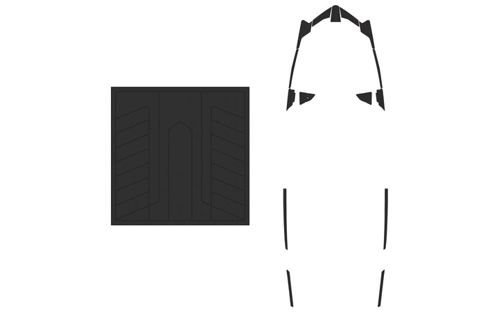 Diagram of Axis A24 Soft Grip Kits for 2018-2020, including black grip components, a textured footpad, and mounting hardware.