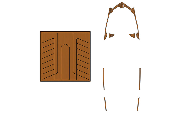 Diagram of Axis A24 Soft Grip Kits for 2018-2020, including a wooden deck, soft grip components, and support stakes.