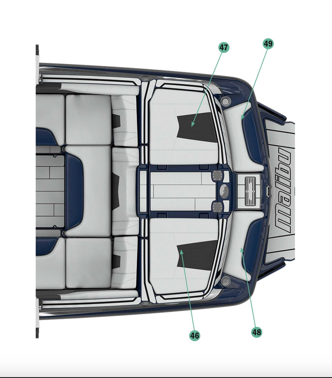 2022 24 MXZ rear sundeck hatch skins showcasing a sleek design for enhanced comfort and style on your Malibu boat.