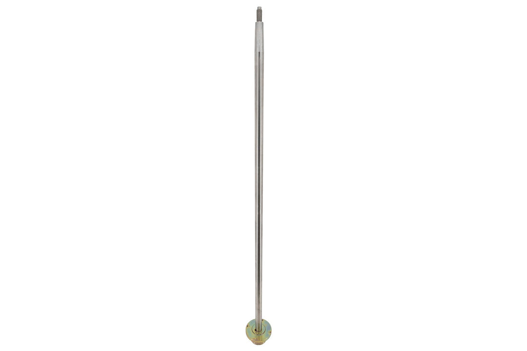 Prop shaft measuring 1-1/4" x 53" with BW-5 reverse coupler, featuring a long metal shaft and a yellowish mounting flange.