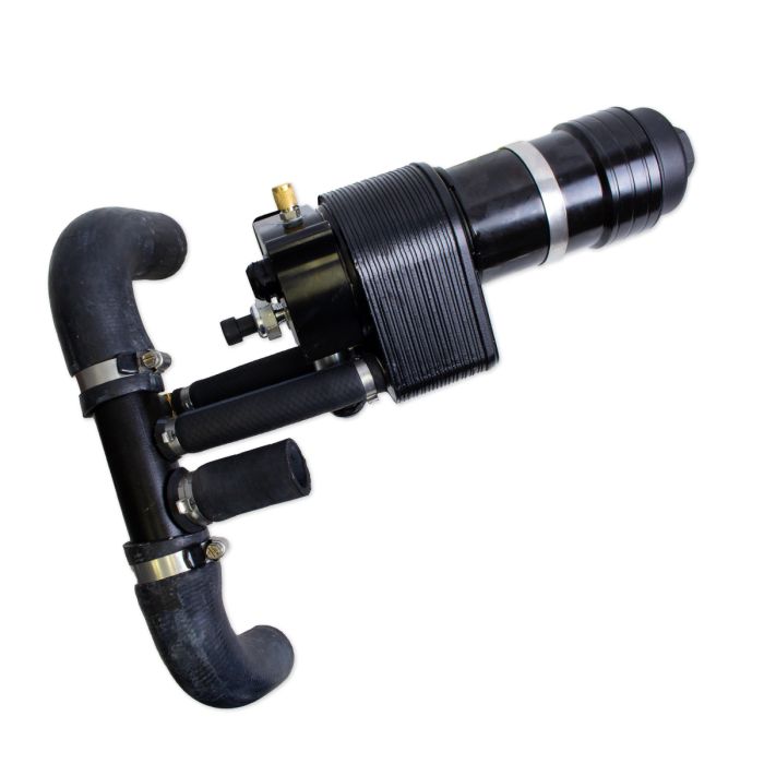 Oil filter cooler assembly for Ford vehicles, designed for efficient engine cooling and performance enhancement.