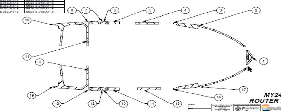 Detailed diagram of the 23 LSV Soft Grip, showcasing parts and assembly for optimal boating performance.