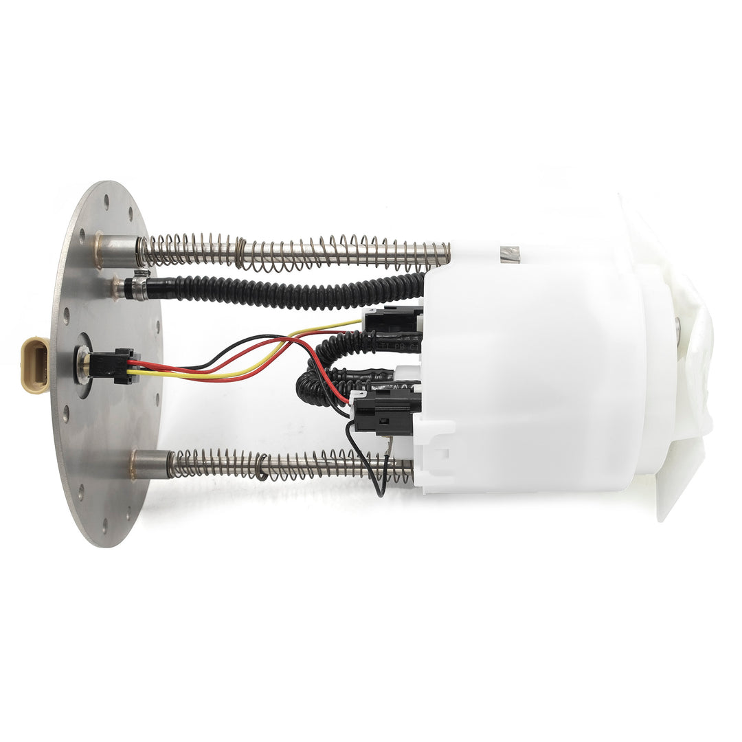 In-tank fuel pump for Malibu/Axis Gen4, featuring electrical wiring, hoses, and mounting components.