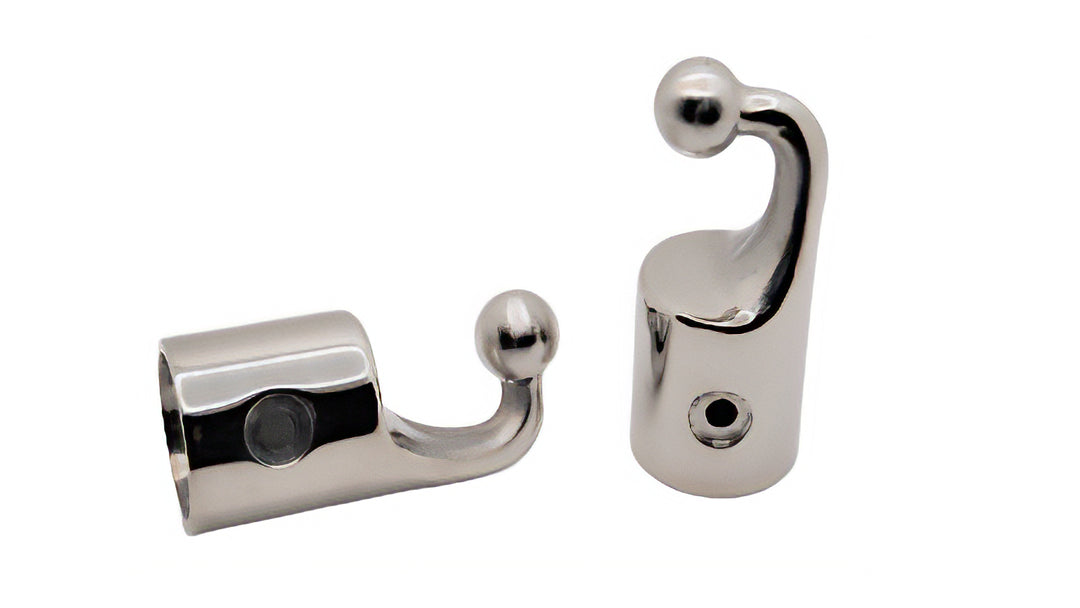 Bimini Jaw Slide for securing and adjusting boat canopy frames, made of durable stainless steel for longevity.
