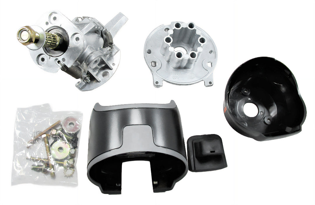 Sport Plus tilt mechanism with splined shaft, including housing, hardware, and components for Malibu and Axis boats.