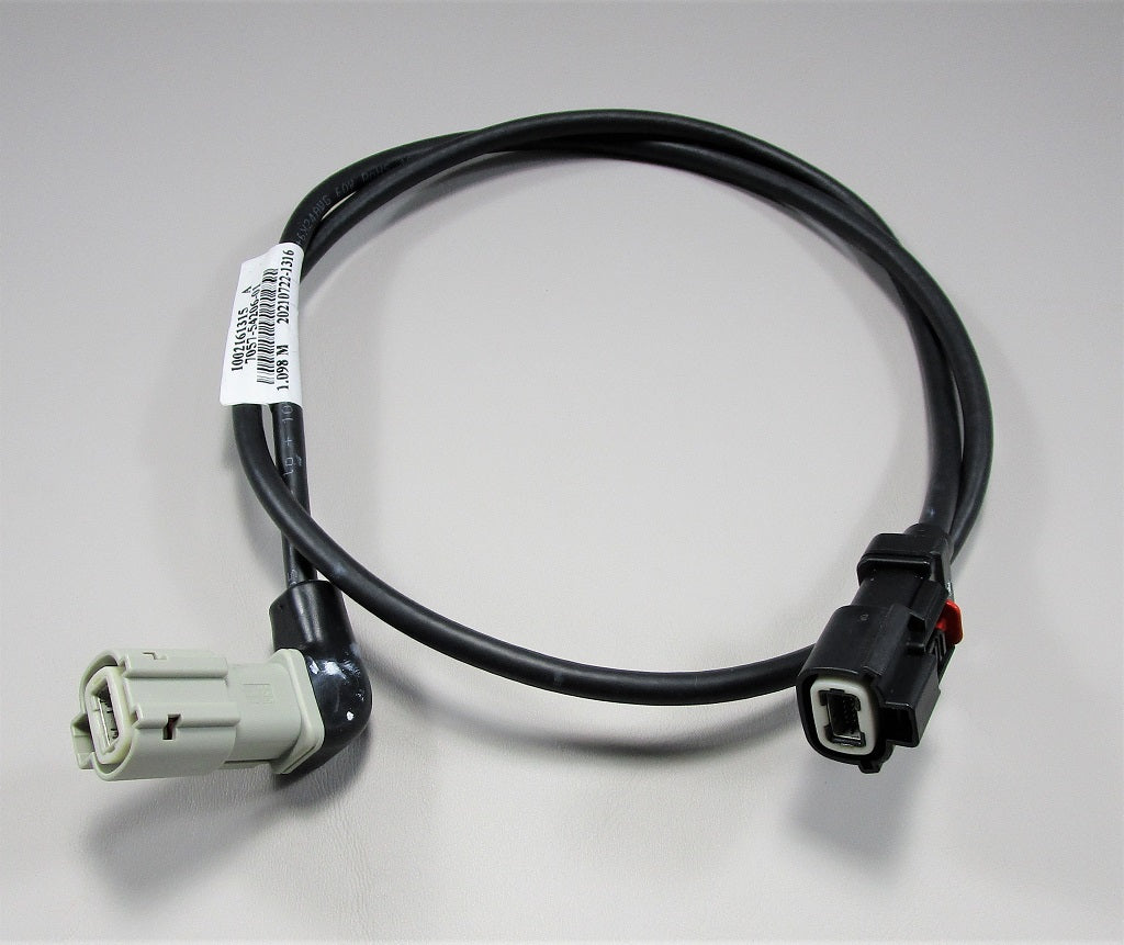 Malibu Display Cable Harness with black and gray connectors, used for connecting display components in marine audio systems.