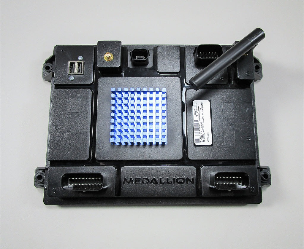 Malibu Control Module with antennas, ports, and a blue heat sink, used for managing Malibu pool or spa systems.