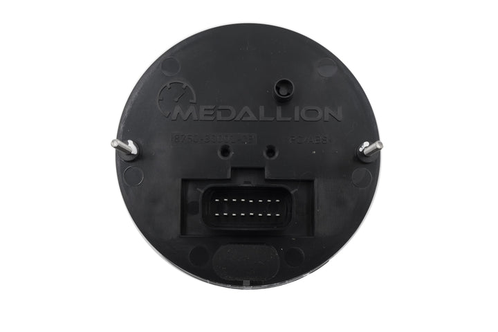 Rear view of Medallion Axis Speedometer for 2014-2015, showing connector port and mounting pins.