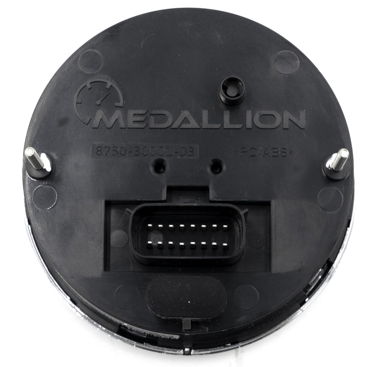 Axis 5" tachometer for 2014-2015 vehicles, black plastic back with connector and mounting pins.