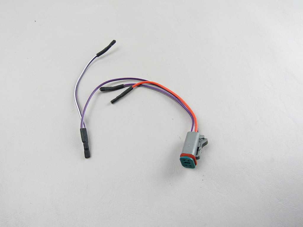 Power button pigtail harness for Viper 2, 15-17, with multiple colored wires and a gray connector on a plain background.