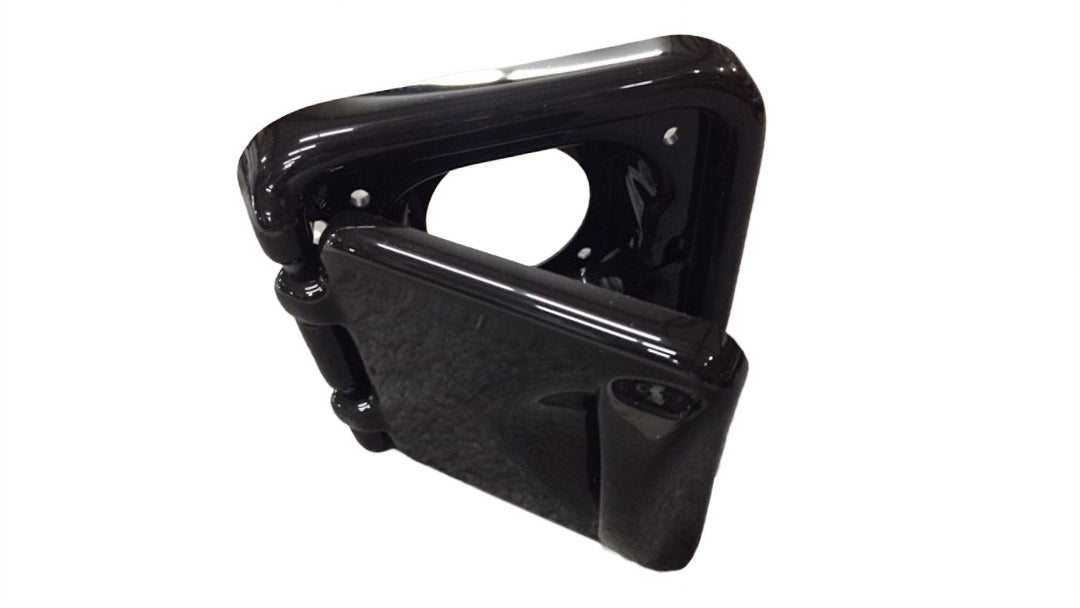 Black flush mount switch panel for battery, designed for easy installation in boats, ensuring a sleek and functional look.