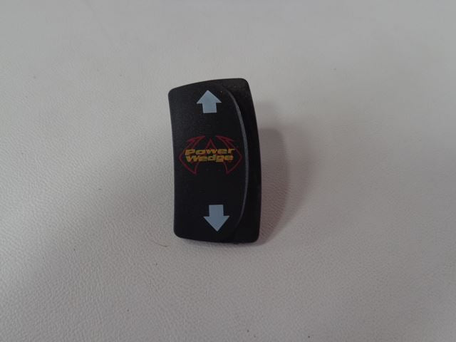 Power Wedge switch cover with up and down arrows and Power Wedge logo, designed to protect and control electrical switches.