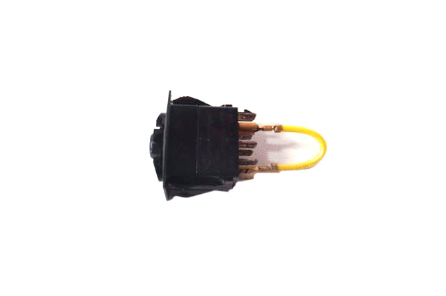 Switch base with On/Off/On positions and jumper for circuit configuration, featuring a black housing and yellow wire.
