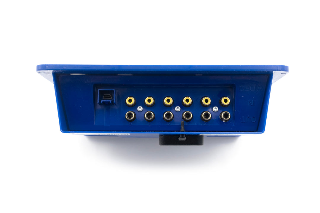 Blue Malibu Viper Module from 2010 with multiple input/output ports and a USB connection on the side.