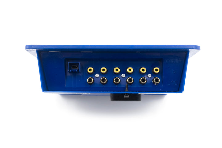 Blue Malibu Viper Module from 2010 with multiple input/output ports and a USB connection on the side.