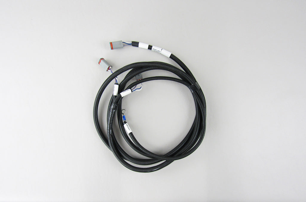 Surf Band Harness Splitter with multiple black wiring harnesses and connector ends, used for audio or electronic device splitting.