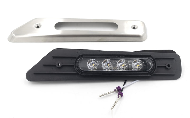 Docking light for Port side of Axis A22 (2015) and A24 (2018-2020) boats, with black housing and LED illumination.
