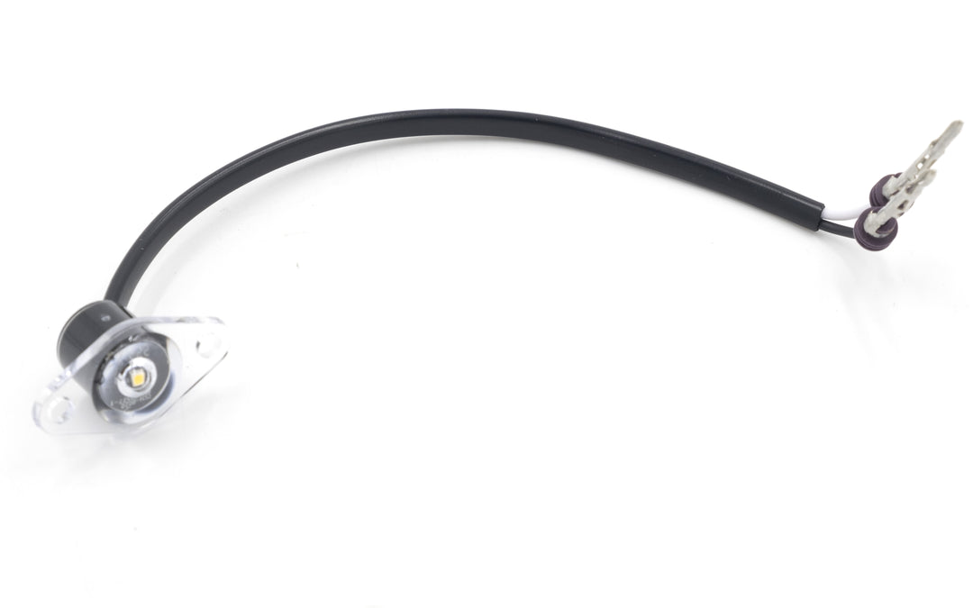 LED white screw-down light with Delphi and Axis connectors, no dome cover, designed for automotive or electronic use.