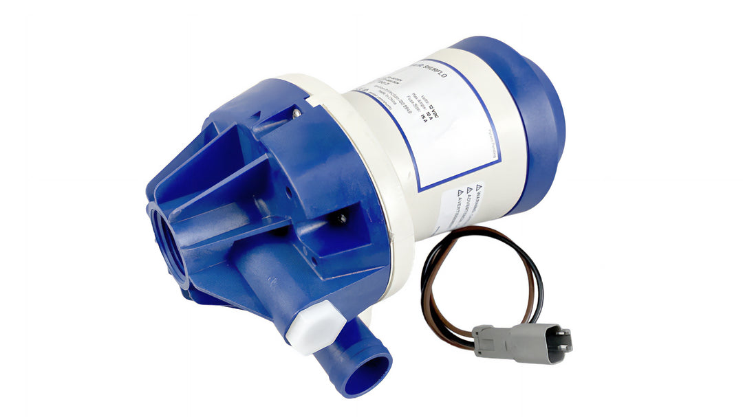 High-performance 2000 GPH MLS pump with 12 leads, designed for efficient water circulation in Malibu and Axis boats.
