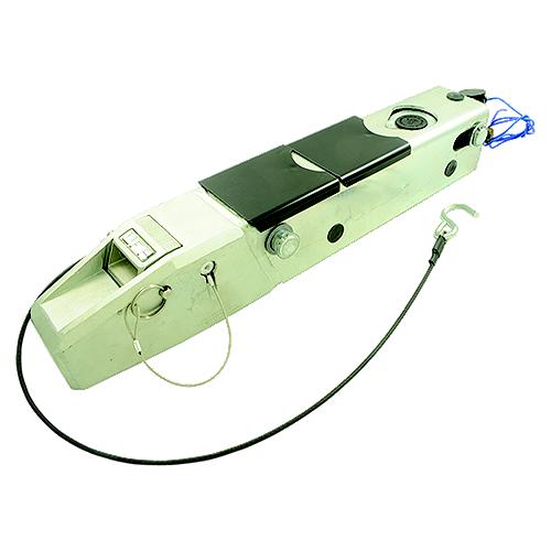 Actuator XR84 Assy Self-Latch 8400# with 2-ball, featuring a long cable and control components for industrial automation.