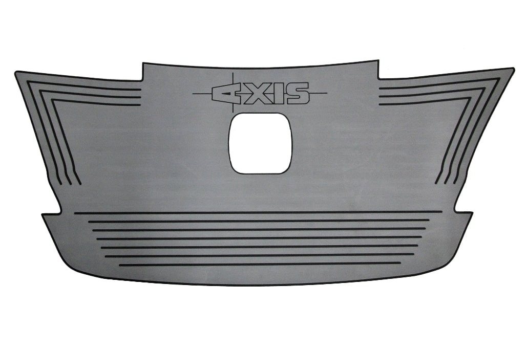 Swimstep pad with door for Axis T22, size 14-17, featuring black lines and the "AXIS" logo on a gray surface.
