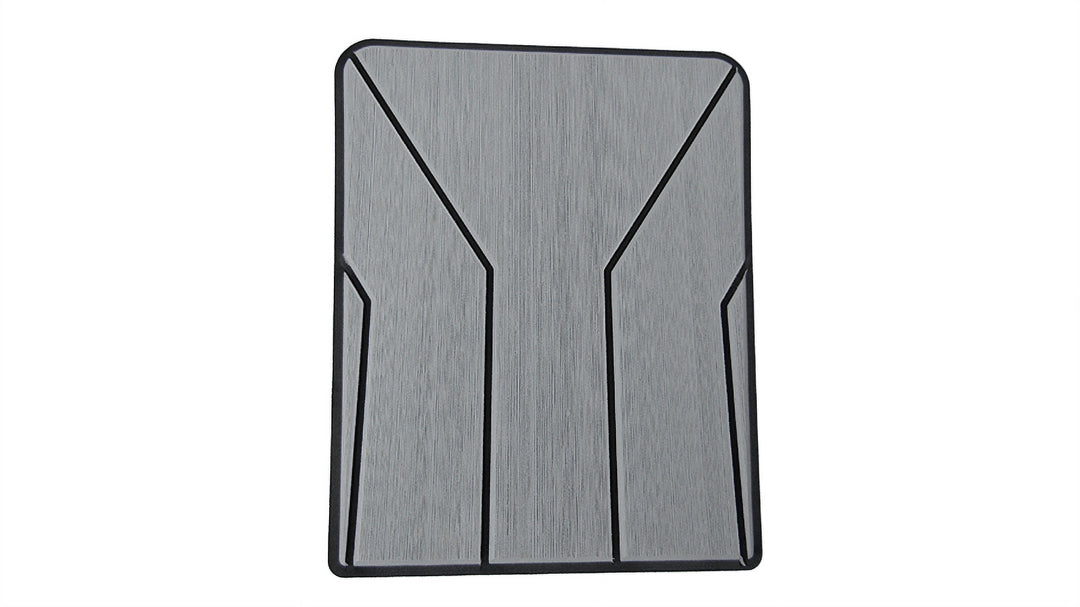 Gray and black rear transom pad for boats, size small, designed for durability and comfort on the water.