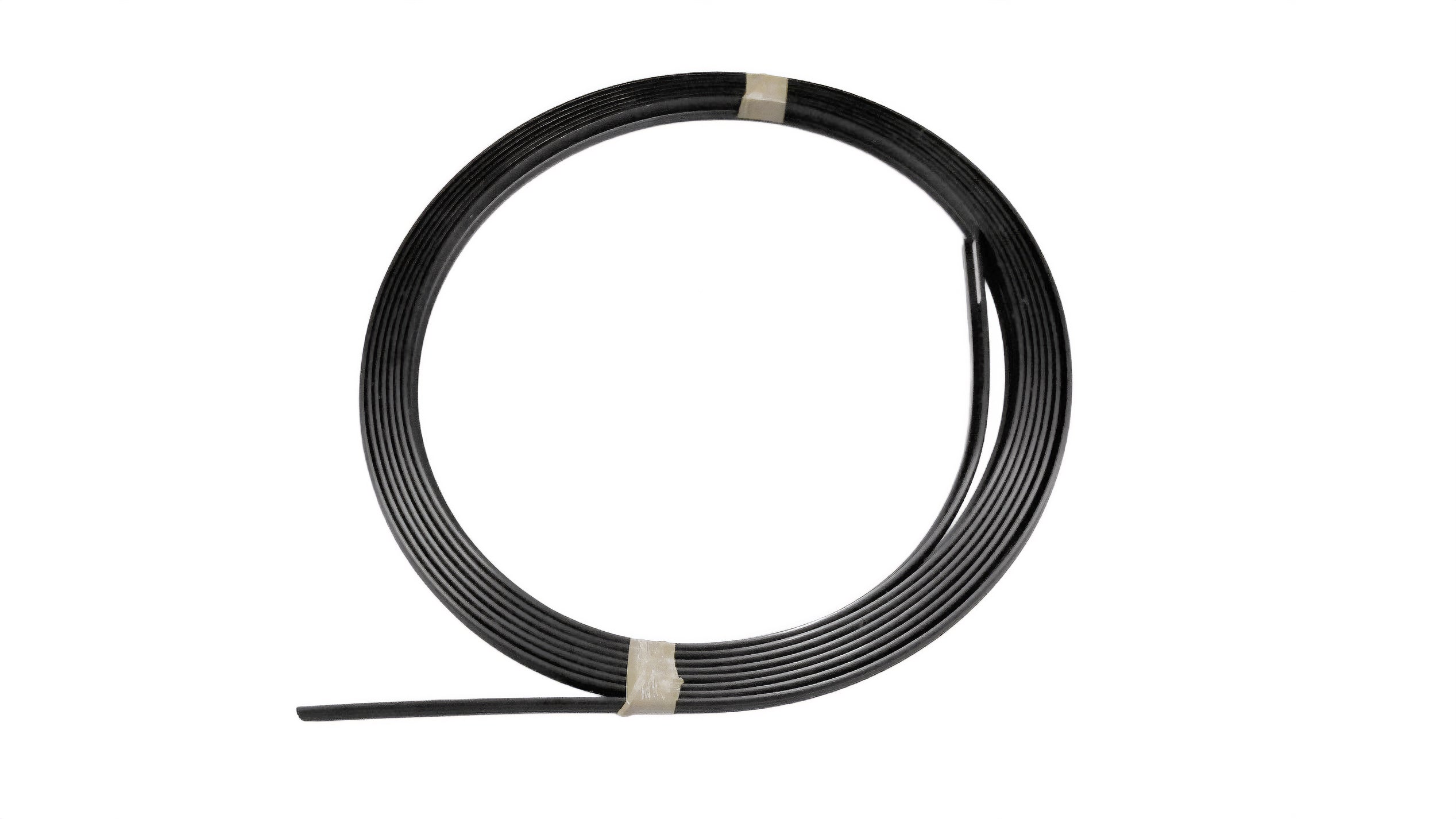 Black 4MM rub rail molding, 60 feet long, designed for boat protection and aesthetic enhancement.