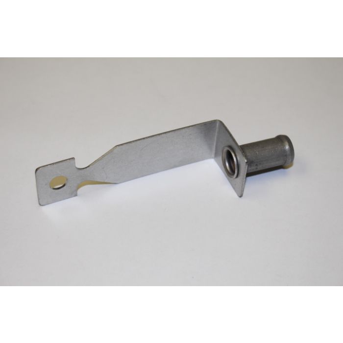 Metal flame arrestor vent tube, 1/2-inch diameter, with mounting bracket and inlet for safety venting applications.