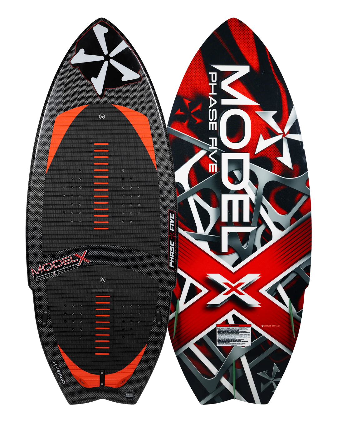 2026 Phase 5 Model X Skim Board featuring a sleek design with a textured surface and vibrant graphics for optimal performance.