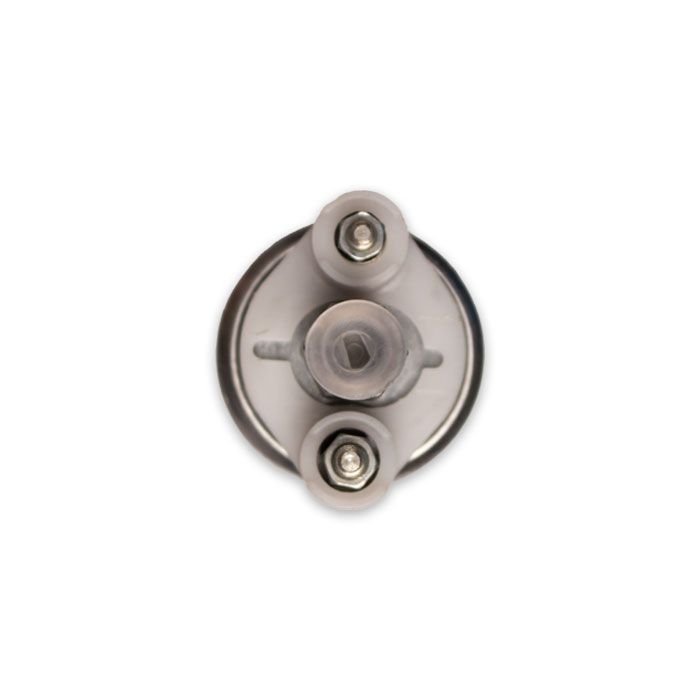 PIERBURG fuel pump featuring a round design with two electrical connectors for efficient fuel delivery.
