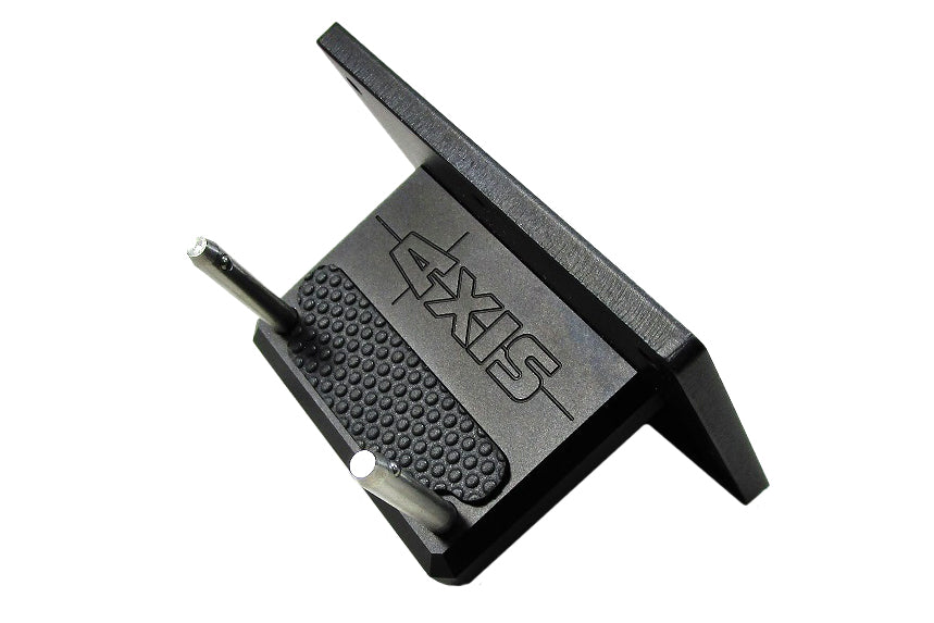 AXIS Rear Lean Back Stowed Receiver for 2018-2021 models, compact black design with mounting pin and textured surface.