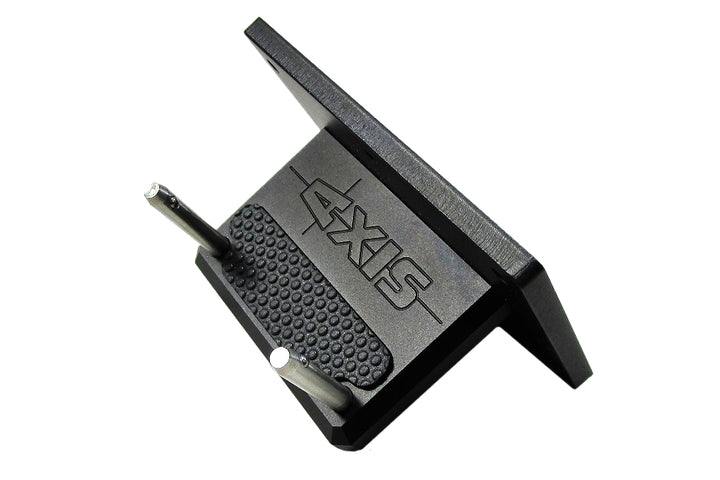 AXIS Rear Lean Back Stowed Receiver for 2018-2021 models, compact black design with mounting pin and textured surface.