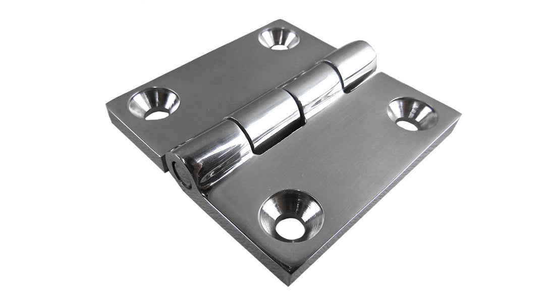 Stainless steel windshield hinge with hardware, fits all Veralex models from 2016 and earlier.