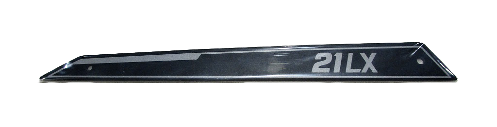 2022 Malibu 21 LX Windshield model designator, featuring a sleek black design with white lettering for easy identification.