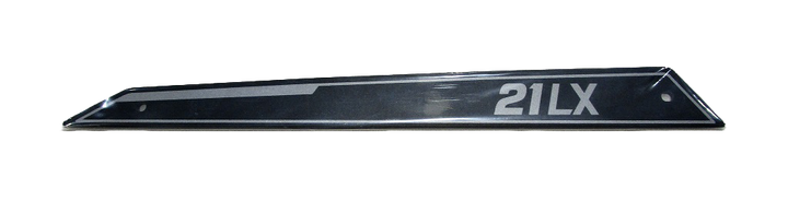 2022 Malibu 21 LX Windshield model designator, featuring a sleek black design with white lettering for easy identification.