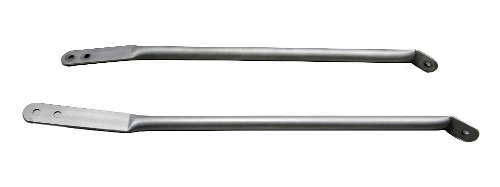 Stanchion, Windshield Bead Blast Set Left/Right SS : &