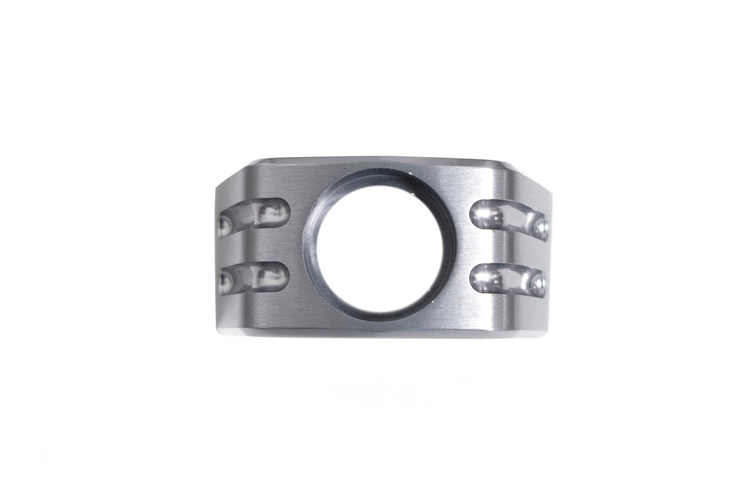Aluminum mounting bracket for MXZ series 17 backup camera, designed for secure installation and stability.