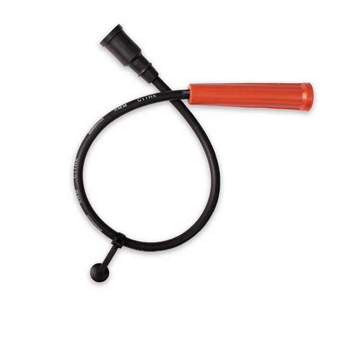 Indmar spark plug wire for Ford 6.2L engine, featuring a black wire with an orange connector for reliable performance.