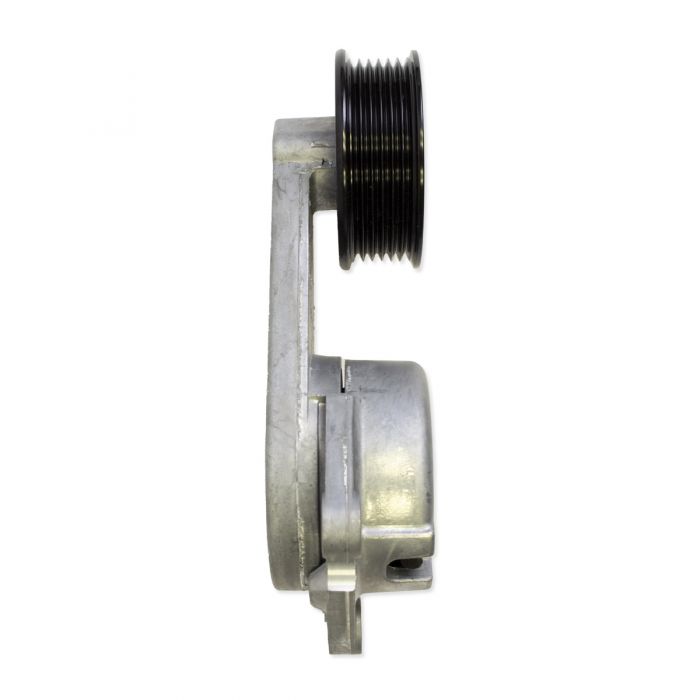 Belt tensioner for Indmar 6.2L engine, with pulley, used for maintaining proper belt tension in marine engines.