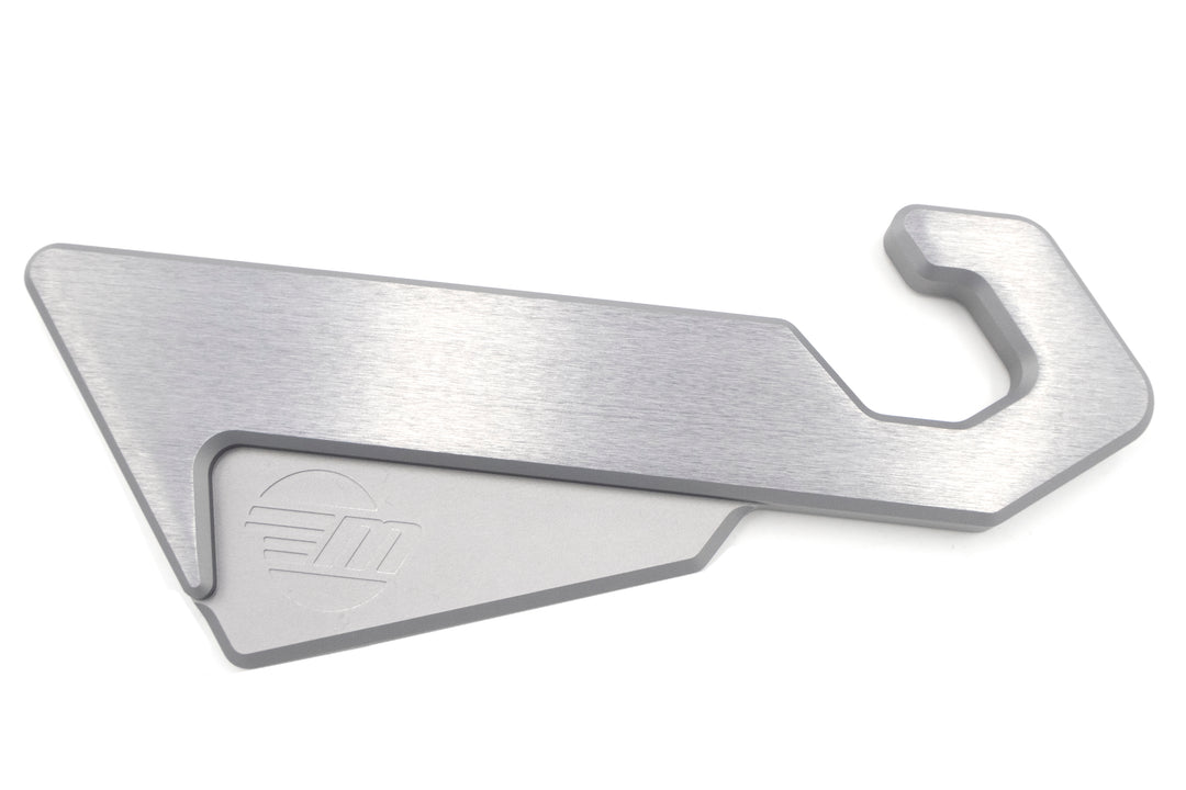 Malibu GV Tower Surf Tow Hooks in silver, lightweight metal design for securing surfboards on towers.