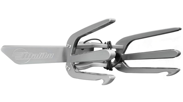 Aluminum Malibu Spinner Combo Rack G3/G4 tower for 18-22-foot boats, featuring a sleek design with adjustable arms.