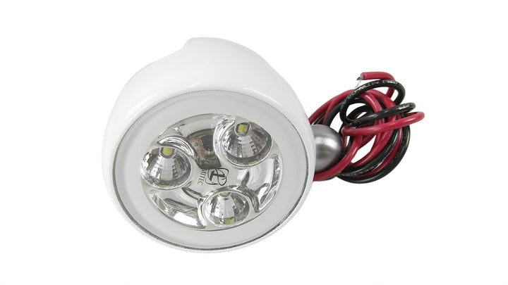 LED tower light for 16-19 foot boats, featuring four bright LEDs and durable wiring for enhanced visibility on the water.
