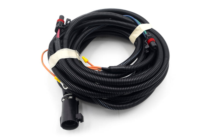 Coiled black relay module with multiple wires and connectors, designed for Power Wedge/Surf Gate 6-pack systems.