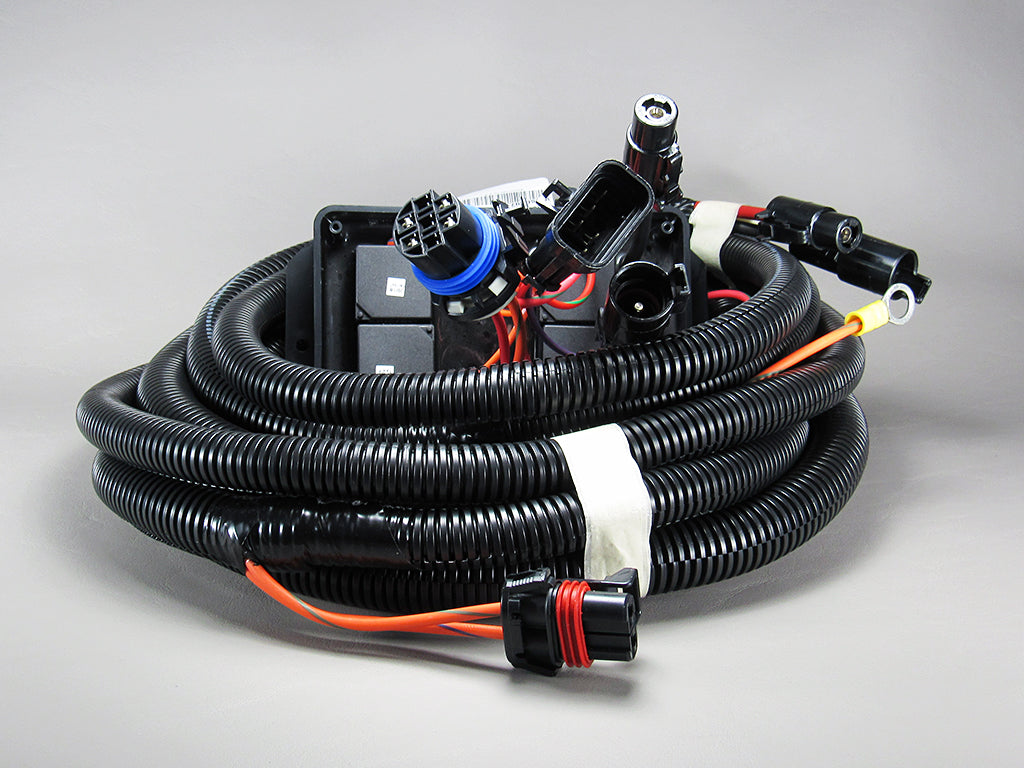 Surf gate relay pack for Axis boats, featuring a bundled harness with connectors for optimal performance on the water.