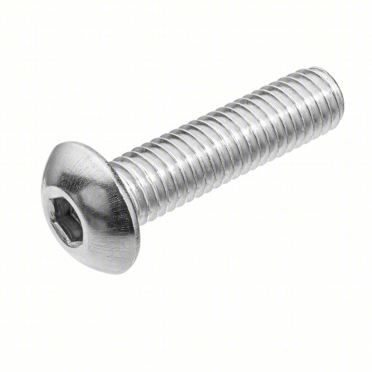 Silver Malibu/Axis Bungee Rack Fork Bolt with a threaded shaft and hex socket head for secure attachment.