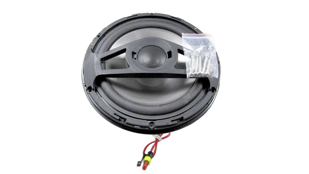 8-inch V3 interior speaker with mounting screws, designed for high-quality sound in Malibu and Axis boats.