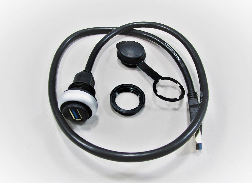 Plug, USB Socket, 22mm, w/Rubber Cap